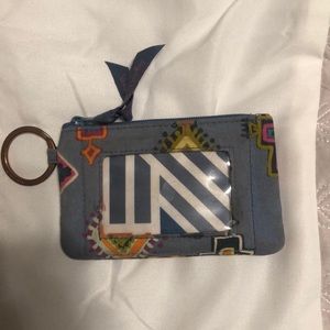 2 Vera Bradley card and coin holder id keychain